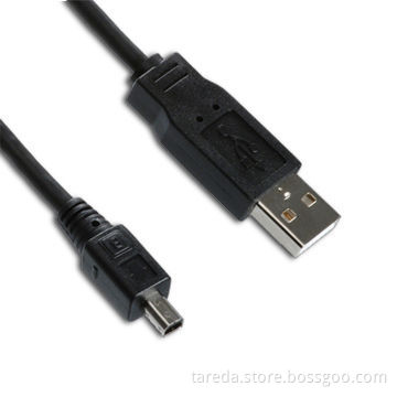 UL 2725 Mini B USB Data Cables with PVC Jacket, UL CE and CB Certified, ROHS Directive-compliant